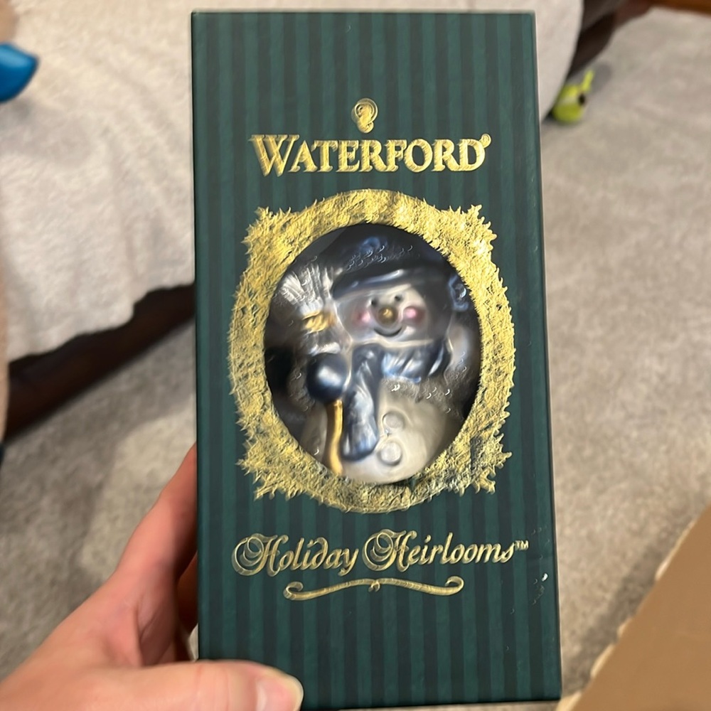 Waterford heirloom holiday happy snowman ornament